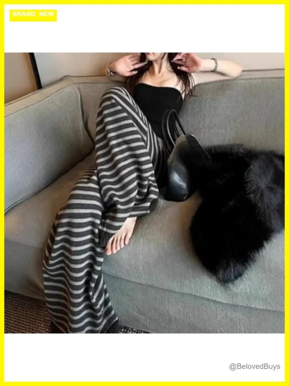 Wide Leg Lounge Pajama Pants Drawstring High Rise Loose Fit
